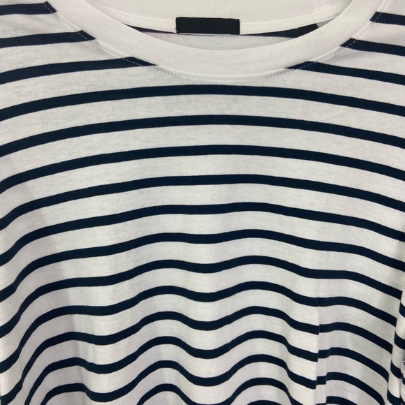 ATM White M Stripe Jersey Long Sleeve Boy Tee Nautical Classic Staple Preppy - Picture 4 of 10